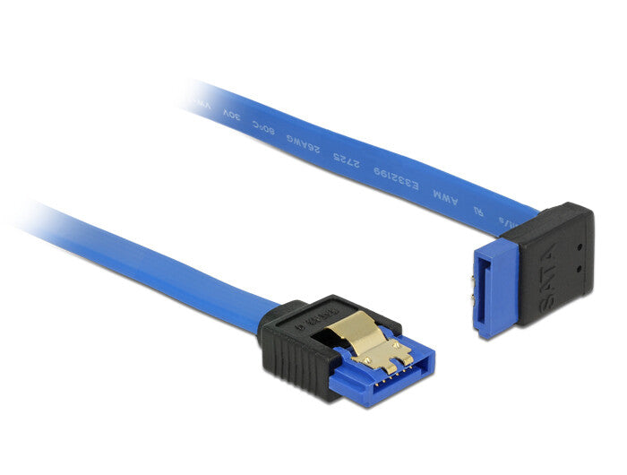 DeLOCK 84995 SATA-kabel 0,2 m SATA 7-pin Sort, Blå