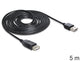 DeLOCK EASY-USB 2.0-A - USB 2.0-A, 5m USB-kabel USB A 0,48 Gbit/sek. Sort