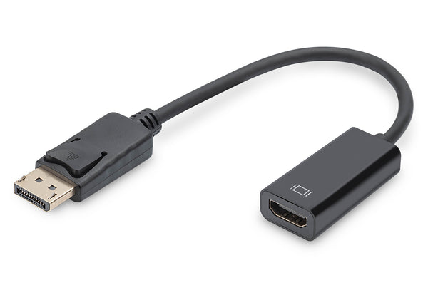 Digitus DB-340400-001-S videokabel adapter 0,15 m DisplayPort HDMI Type A (Standard) Sort