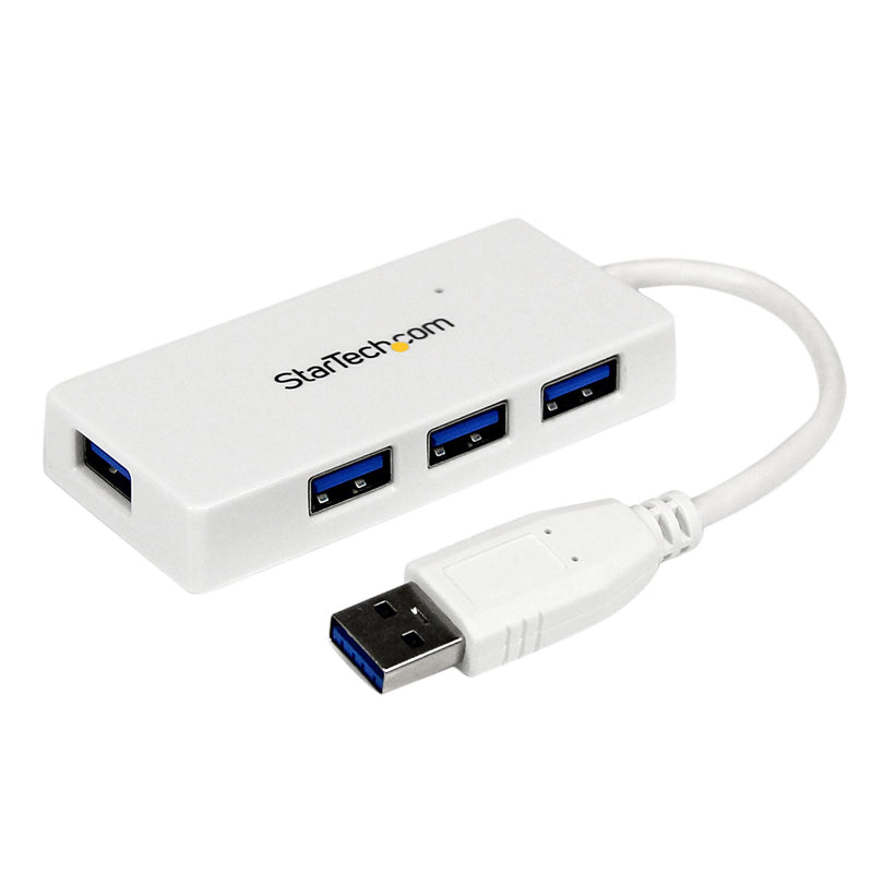 StarTech.com ST4300MINU3W interface hub USB 3.2 Gen 1 (3.1 Gen 1) Type-A 5000 Mbit/s Hvid
