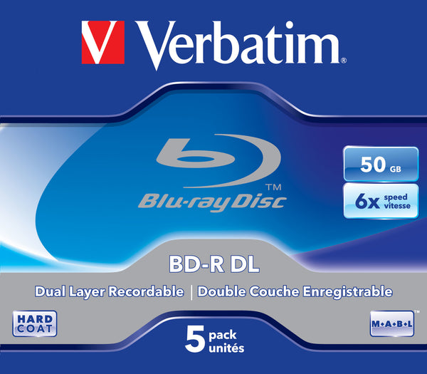Verbatim 43748 blank Blu-ray disk BD-R 50 GB 5 stk