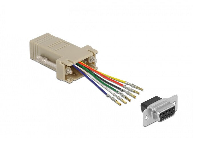DeLOCK 66759 kabel kønsskifter D-Sub 9 pin RJ12 Grå