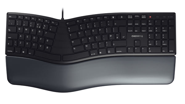 CHERRY KC 4500 ERGO tastatur Universel USB QWERTY UK engelsk Sort