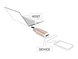 DeLOCK 65677 kabel kønsskifter USB 2.0-C USB 2.0 Micro-B Kobberfarve