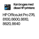 HP Original 951XL-blækpatron med høj kapacitet, cyan