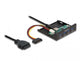 DeLOCK 64166 drive bay panel 8,89 cm (3.5") I/O panel med porte Sort