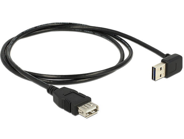DeLOCK 1m, USB 2.0-A - USB 2.0-A USB-kabel USB A 0,48 Gbit/sek. Sort