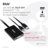 CLUB3D CAC-1010-A videokabel adapter 0,6 m DisplayPort DVI-D + USB Sort