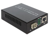 DeLOCK Media Converter 1000Base-T to SFP netværksomformer til medie 1000 Mbit/s Sort