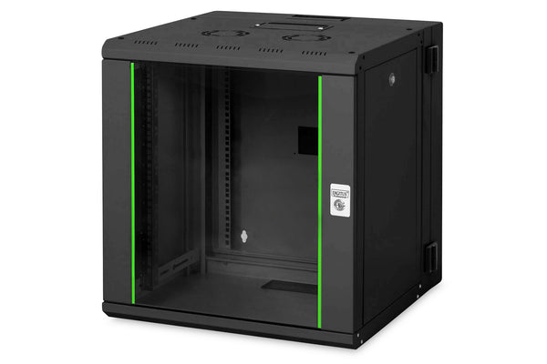 Digitus DN-19 12-U-3-SW stativ 12U Vægmonteret stativ Sort