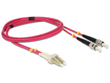 DeLOCK LC - ST, 2m InfiniBand og fiberoptisk kabel Violet