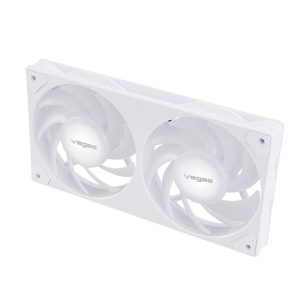 Akasa VEGAS A24 Computerkabinet, Processor Ventilator 12 cm Hvid 1 stk