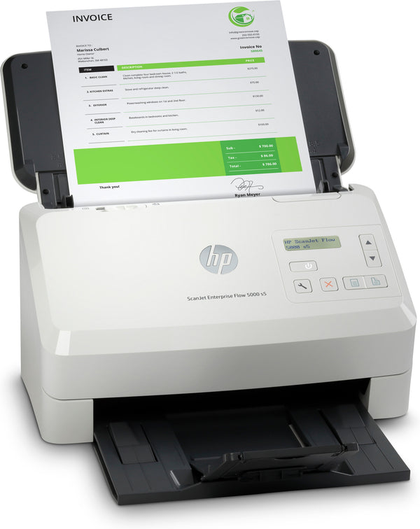 HP ScanJet Enterprise Flow 5000 s5 Skanner med papir-tilførsel 600 x 600 dpi A4 Hvid