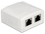 DeLOCK 86197 stikkontakt 2 x RJ-45 Hvid