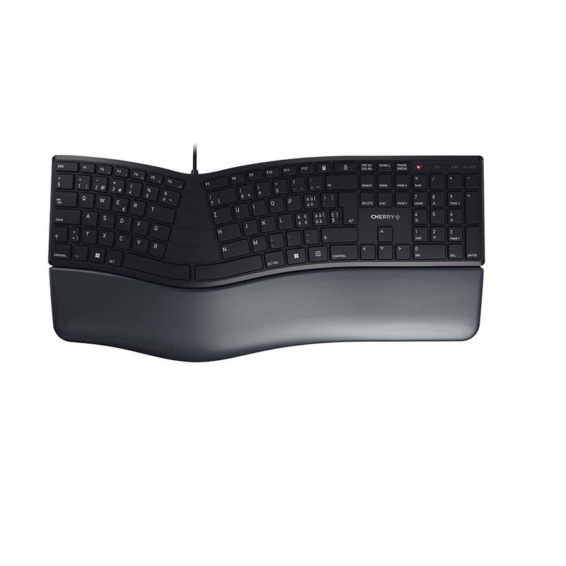 CHERRY KC 4500 ERGO tastatur Kontor USB QWERTZ Schweizisk Sort