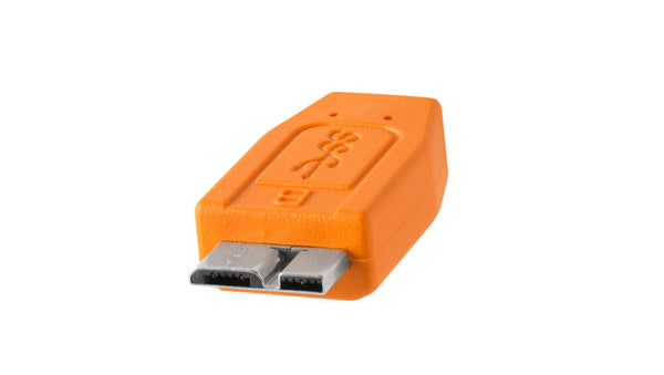 Tether Tools CU5454 USB-kabel USB 3.2 Gen 1 (3.1 Gen 1) 4,6 m USB A Micro-USB B 5 Gbit/sek. Orange