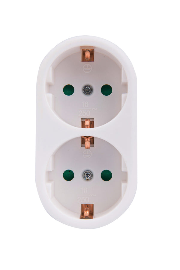 Prokord D-KF-ZB-01/02B strømstik adapter Type F Hvid