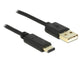 DeLOCK 2m, USB2.0-A/USB2.0-C USB-kabel USB A USB C 0,48 Gbit/sek. Sort