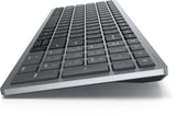 DELL KB740 tastatur Kontor RF trådløs + Bluetooth QWERTZ Tysk Grå, Sort