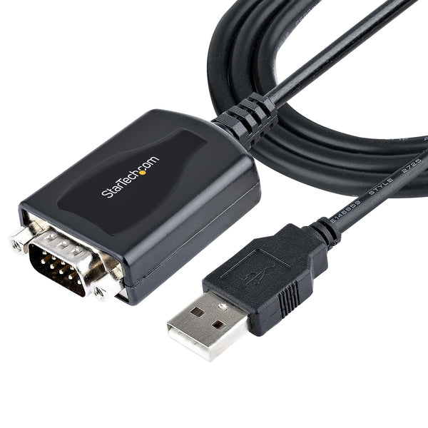 StarTech.com 1P3FPC-USB-SERIAL kabel kønsskifter DB-9 USB Type-A (4 pin) USB 2.0 Sort