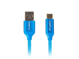Lanberg CA-USBO-21CU-0010-BL USB-kabel USB 2.0 1 m USB A USB C 0,48 Gbit/sek. Blå