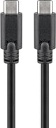 Goobay 66509 USB-kabel USB 3.2 Gen 1 (3.1 Gen 1) 3 m USB C 5 Gbit/sek. Sort