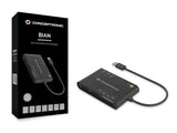 Conceptronic BIAN01B smartcard læser Indendørs USB 3.2 Gen 1 (3.1 Gen 1) Sort