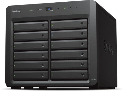Synology DX1222 drevkabinet HDD/SSD kabinet Sort 2.5/3.5"