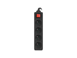Lanberg PS1-04E-0150-BK stikdåse 1,5 m 4 AC stikkontakt(er) Indendørs Sort