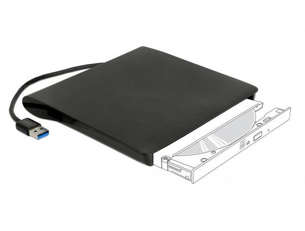 DeLOCK 42603 ODD lukning 13,3 cm (5.25") SATA III Sort