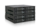 Icy Dock MB508SP-B drive bay panel 2x 5,25" Bærerpanel Sort