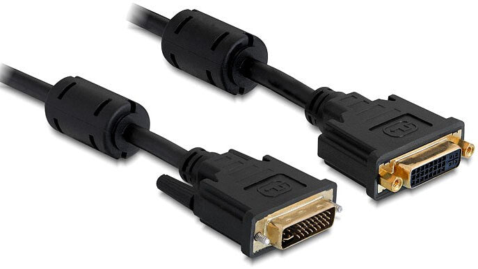 DeLOCK 1m DVI-I DVI kabel Sort