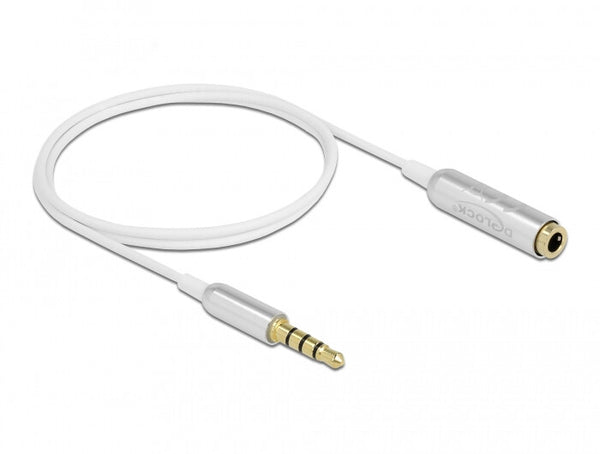 DeLOCK 66072 lydkabel 0,5 m 3.5mm Sølv, Hvid