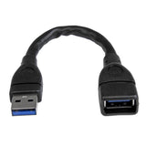 StarTech.com USB3EXT6INBK USB-kabel USB 3.2 Gen 1 (3.1 Gen 1) 0,152 m USB A 5 Gbit/sek. Sort