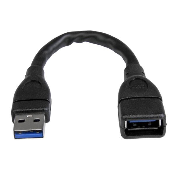 StarTech.com USB3EXT6INBK USB-kabel USB 3.2 Gen 1 (3.1 Gen 1) 0,152 m USB A 5 Gbit/sek. Sort