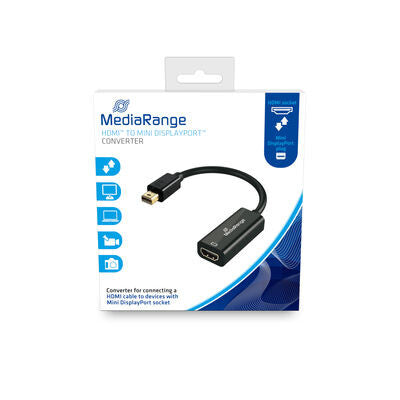 MediaRange MRCS176 videokabel adapter 0,15 m Mini DisplayPort HDMI Sort