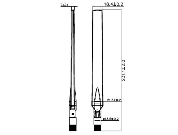 DeLOCK 88899 antenne Omniretningsbestemt antenne RP-SMA 7 dBi