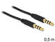 DeLOCK 3.5mm - 3.5mm, 0.5m lydkabel 0,5 m Sort