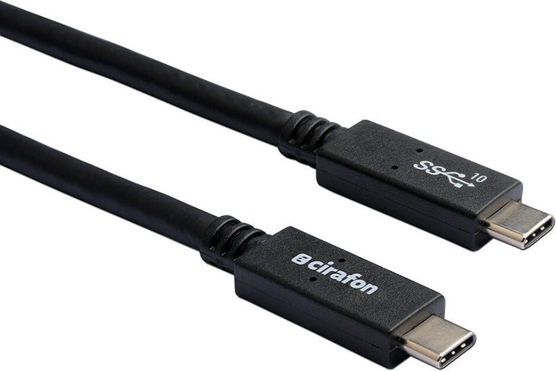 Cirafon USB3.1 CM-CM 05 USB-kabel USB 3.2 Gen 1 (3.1 Gen 1) 0,5 m USB C 100 W Sort