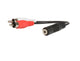 Prokord AUDIO-0005 lydkabel 0,1 m 3.5mm 2 x RCA Sort