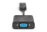 Digitus AK-340410-001-S videokabel adapter 0,15 m DisplayPort VGA (D-Sub) Sort