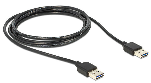 DeLOCK 3m USB 2.0 A USB-kabel USB A Sort