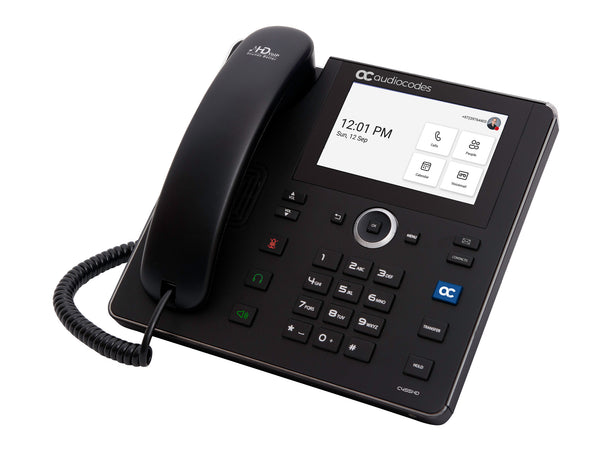 AudioCodes C455HD IP-telefon Sort 8 Linier TFT Wi-Fi