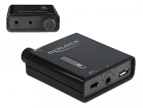 DeLOCK 64056 hovedtelefon forstærker Sort