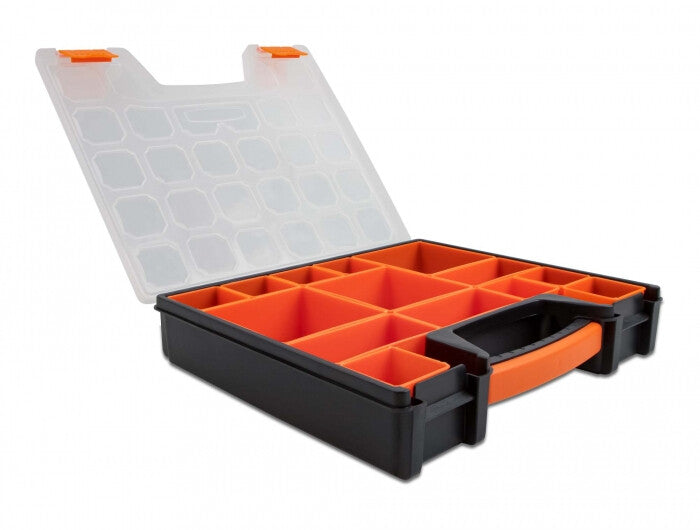 DeLOCK 18420 opbevaringskasse Opbevaringsboks Rektangulær Plast Sort, Orange