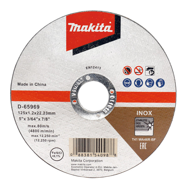 Makita D-65969-12 tilbehør vinkelsliber Skæreskive