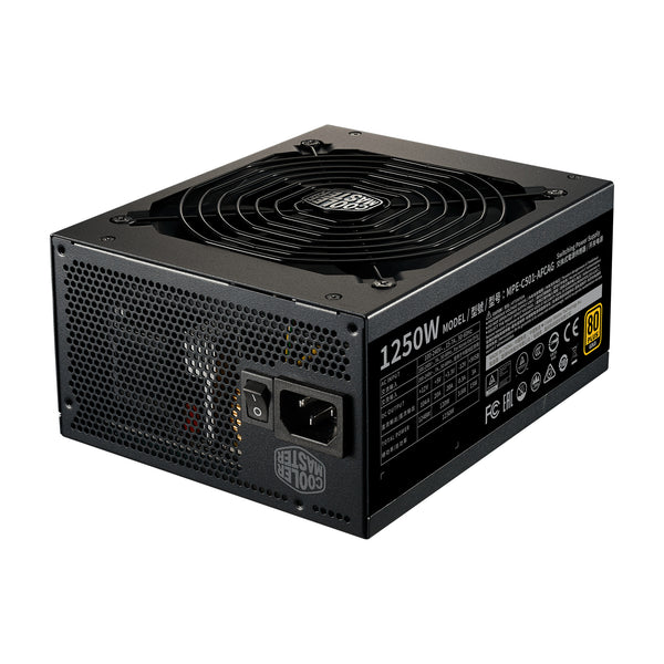 Cooler Master MWE Gold 1250 - V2 Full Modular enhed til strømforsyning 1250 W 24-pin ATX ATX Sort