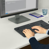 Logitech 920-008677 tastatur Mus inkluderet Universel RF trådløst QWERTZ Schweizisk Sort