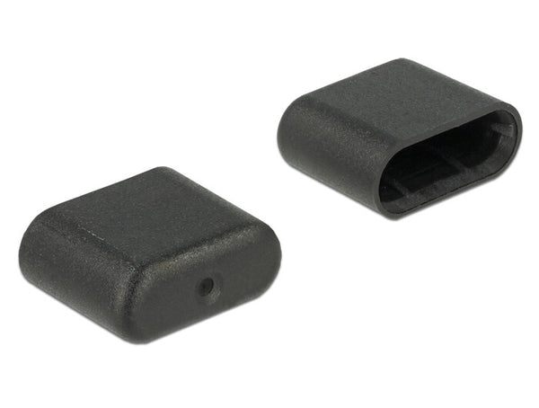 DeLOCK 64008 dækning af sokkel USB Type-C Sort 10 stk