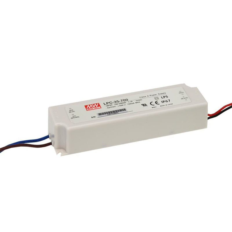 MEAN WELL LPC-35-700 strømadapter og vekselret Indendørs 35 W Hvid